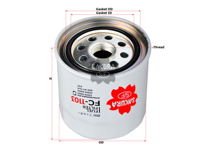 Fuel Filter (Spin-On)၊ SAKURA၊ 94414796၊ FC-1103၊ TOYOTA (124276)
