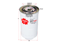 กรองน้ำมันเชื้อเพลิง(Spin-On) , SAKURA, 23303-56040, FC-1105, TOYOTA (124270)