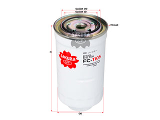 SAKURA,, Fuel Filter (Spin-On), 23303-56040, FC-1105, TOYOTA