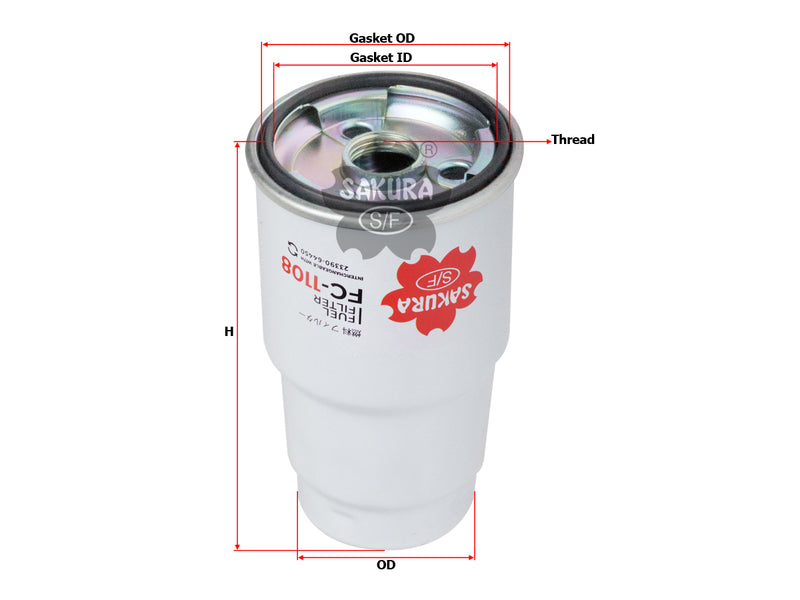 SAKURA,, Fuel Filter (Spin-On), V9111-4002, FC-1108, TOYOTA