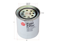 SAKURA,, Fuel Filter (Spin-On), 2330D-54072, FC-1113, TOYOTA