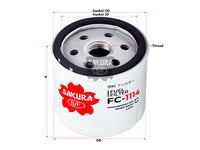 SAKURA,, Fuel Filter (Spin-On), 23303-56031, FC-1114, TOYOTA