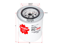 SAKURA,, Fuel Filter (Spin-On), 19280724, FC-1115, TOYOTA