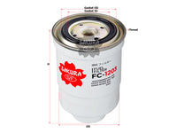 กรองน้ำมันเชื้อเพลิง(Spin-On) , SAKURA, 894369-299-A, FC-1203, SUBARU (123692)