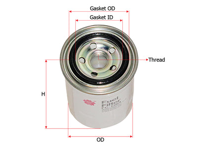 Fuel Filter (Spin-On)၊ SAKURA၊ 23303-87781-000၊ FC-1204၊ DAIHATSU (126899)