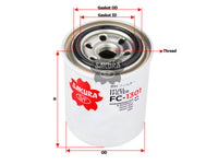 กรองน้ำมันเชื้อเพลิง(Spin-On), SAKURA, S2340-11332, FC-1301, ISUZU (124097)