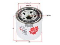 SAKURA,, Fuel Filter (Spin-On), W9501-B1001, FC-1302, TAKEUCHI