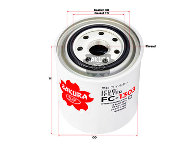 SAKURA,, Fuel Filter (Spin-On), 23401-1372, FC-1303, BOMAG
