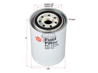 SAKURA,, Fuel Filter (Spin-On), 23401-1580, FC-1310, HINO