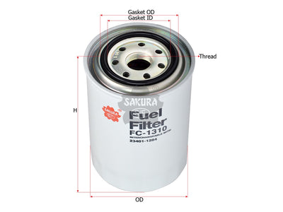 SAKURA,, Fuel Filter (Spin-On), 23401-1580, FC-1310, HINO