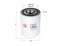 Fuel Filter (Spin-On)၊ SAKURA၊ 23401-1402၊ FC-1312၊ HINO (126139)