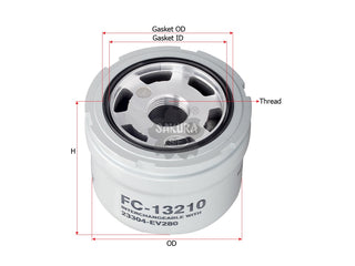 SAKURA,, Fuel Filter (Spin-On), 23304-78420, FC-13210, HINO