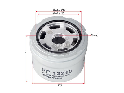 SAKURA,, Fuel Filter (Spin-On), 23304-78420, FC-13210, HINO