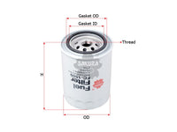 กรองน้ำมันเชื้อเพลิง(Spin-On) , SAKURA, 1-13240068-0, FC-1509, ISUZU (125672)
