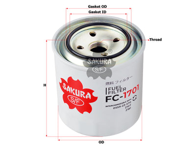 SAKURA,, Fuel Filter (Spin-On), 5032, FC-1701, ASIA