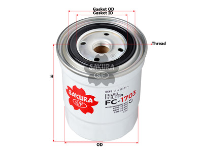 SAKURA,, Fuel Filter (Spin-On), S213-23-570, FC-1703, MAZDA