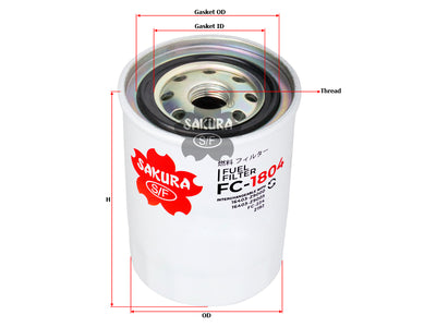 SAKURA,, Fuel Filter (Spin-On), W9501-61001, FC-1804, KUBOTA
