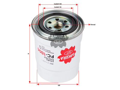 SAKURA,, Fuel Filter (Spin-On), 16405-02N10, FC-1806, RENAULT V.I
