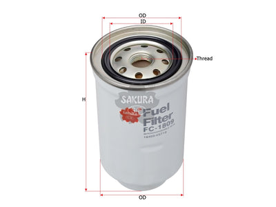 SAKURA,, Fuel Filter (Spin-On), 16405-V5710, FC-1809, NISSAN