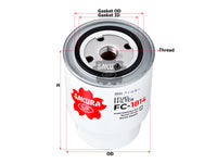 SAKURA,, Fuel Filter (Spin-On), 16403-7F40B, FC-1814, NISSAN