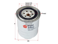 SAKURA,, Fuel Filter (Spin-On), 16403-4U11A, FC-1816, NISSAN