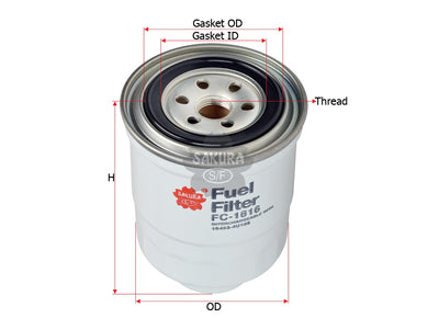 SAKURA,, Fuel Filter (Spin-On), 16403-4U11A, FC-1816, NISSAN