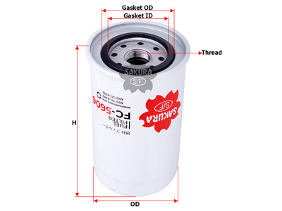 SAKURA,, Fuel Filter (Spin-On), 16444-99428, FC-1826, UD TRUCKS