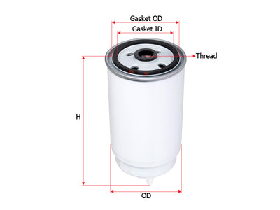 SAKURA,, Fuel Filter (Spin-On), 77362338, FC-2206, LDV LIMITED