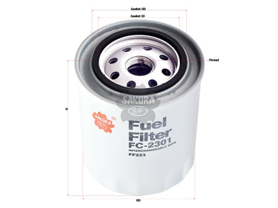 SAKURA,, Fuel Filter (Spin-On), 25010859, FC-2301, CASE