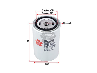 SAKURA,, Fuel Filter (Spin-On), 50 10 477 855, FC-25040, RENAULT TRUCK
