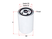 SAKURA,, Fuel Filter (Spin-On), 50 10 412 350, FC-25041, SISU