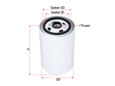 SAKURA,, Fuel Filter (Spin-On), 50 10 412 350, FC-25041, SISU