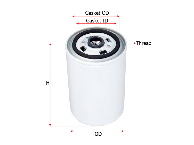 SAKURA,, Fuel Filter (Spin-On), 50 10 412 350, FC-25041, SISU