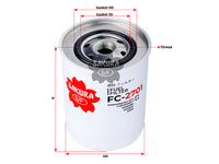 กรองน้ำมันเชื้อเพลิง(Spin-On) , SAKURA, 20801-02121K, FC-2701, ISUZU (126962)