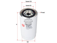 กรองน้ำมันเชื้อเพลิง(Spin-On), SAKURA, 4192631, FC-2703, ALASKA DIESEL (123190)