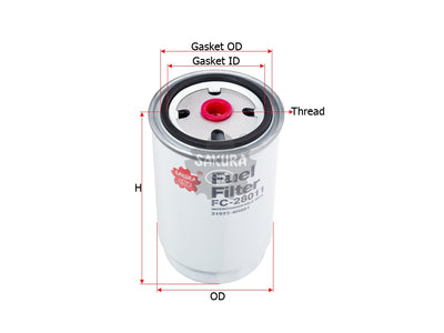 Fuel Filter (Spin-On)၊ SAKURA၊ 31922-4H900၊ FC-28011၊ KIA (125957)