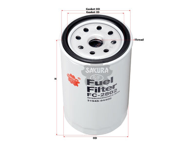 กรองน้ำมันเชื้อเพลิง(Spin-On) , SAKURA, 31945-84400, FC-2802, HYUNDAI (125833)