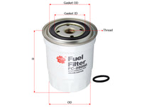 SAKURA,, Fuel Filter (Spin-On), 0K60E-23570A, FC-28050, KIA