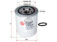 Fuel Filter (Spin-On), SAKURA, 0K054 23 570, FC-2901, KIA (126042)၊