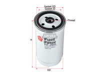 SAKURA,, Fuel Filter (Spin-On), CX0712B, FC-2905, JEEP