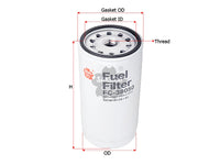 SAKURA,, Fuel Filter (Spin-On), S00010128+01, FC-38050, SDE ENGINE