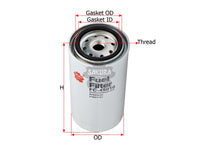 กรองน้ำมันเชื้อเพลิง(Spin-On), SAKURA, 87803200, FC-45010, HYUNDAI (126582)