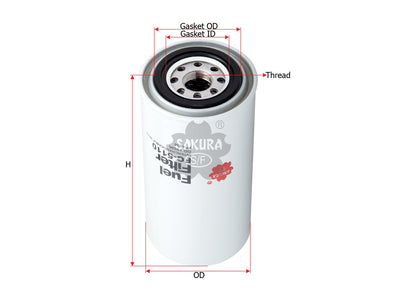 SAKURA,, Fuel Filter (Spin-On), OE42873, FC-5110, PERKINS