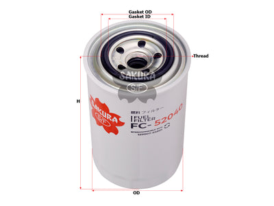 SAKURA,, Fuel Filter (Spin-On), N193024, FC-52040, YANMAR