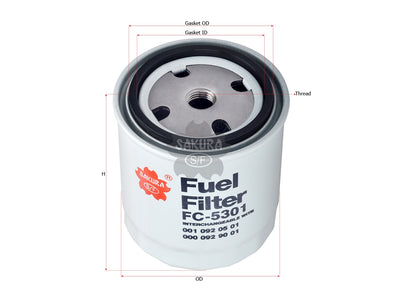 กรองน้ำมันเชื้อเพลิง(Spin-On) , SAKURA, 354, FC-5301, MERCEDES-BENZ (124865)