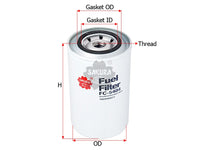 SAKURA,, Fuel Filter (Spin-On), 26 560 137, FC-5404, INTERNATIONAL HARVESTER/IHC