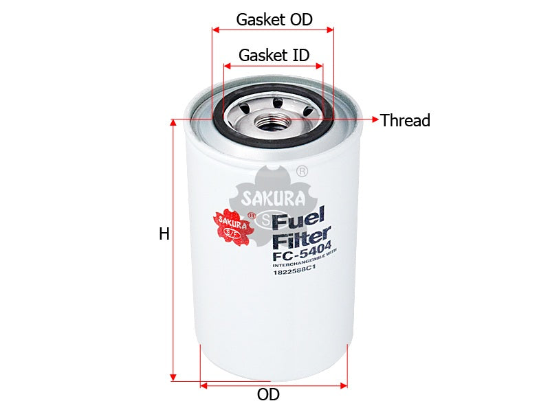 SAKURA,, Fuel Filter (Spin-On), 26 560 137, FC-5404, INTERNATIONAL HARVESTER/IHC
