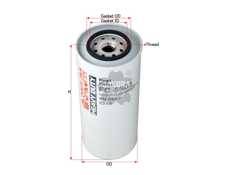 SAKURA,, Fuel Filter (Spin-On), 4N-5823, FC-5502, CATERPILLAR