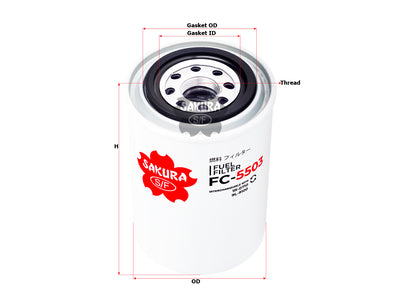 SAKURA,, Fuel Filter (Spin-On), 9L-9100, FC-5503, CASE