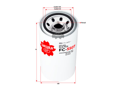 SAKURA,, Fuel Filter (Spin-On), 1R-0740, FC-5507, CATERPILLAR